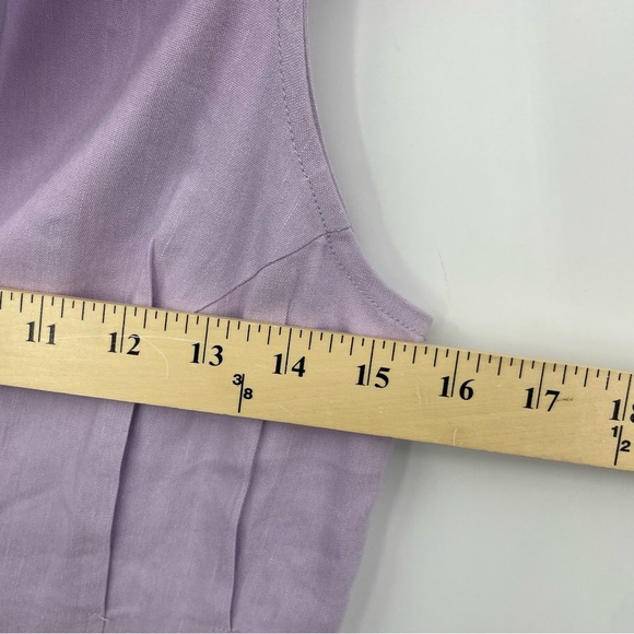 Monrow Halter Polo Linen-Blend Jumpsuit light purple Sz S - Picture 7 of 12